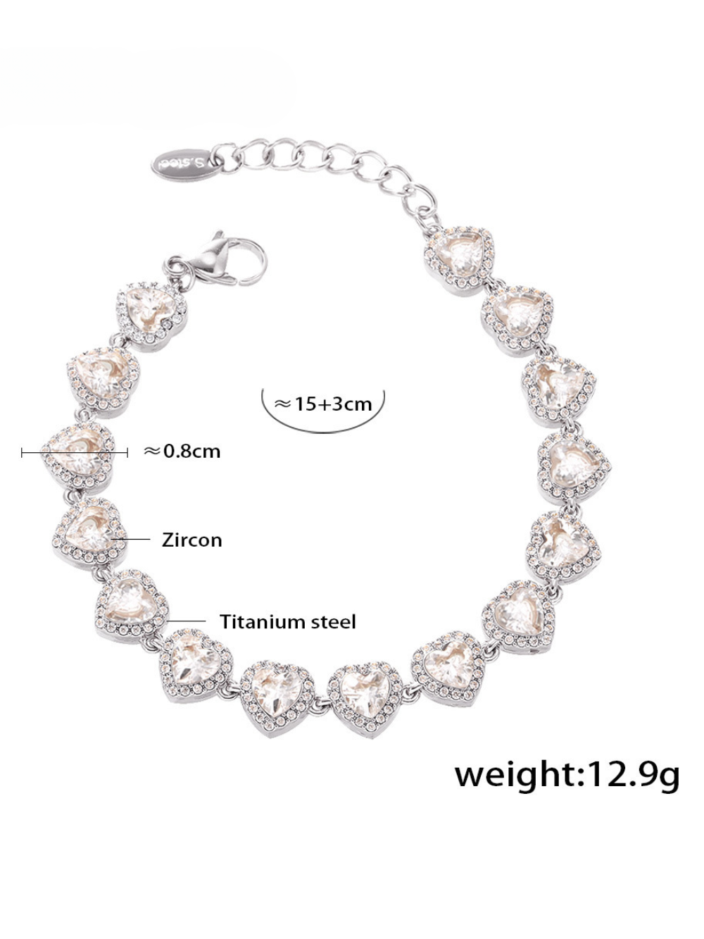 Solvivra Zircon Stitching Bracelet