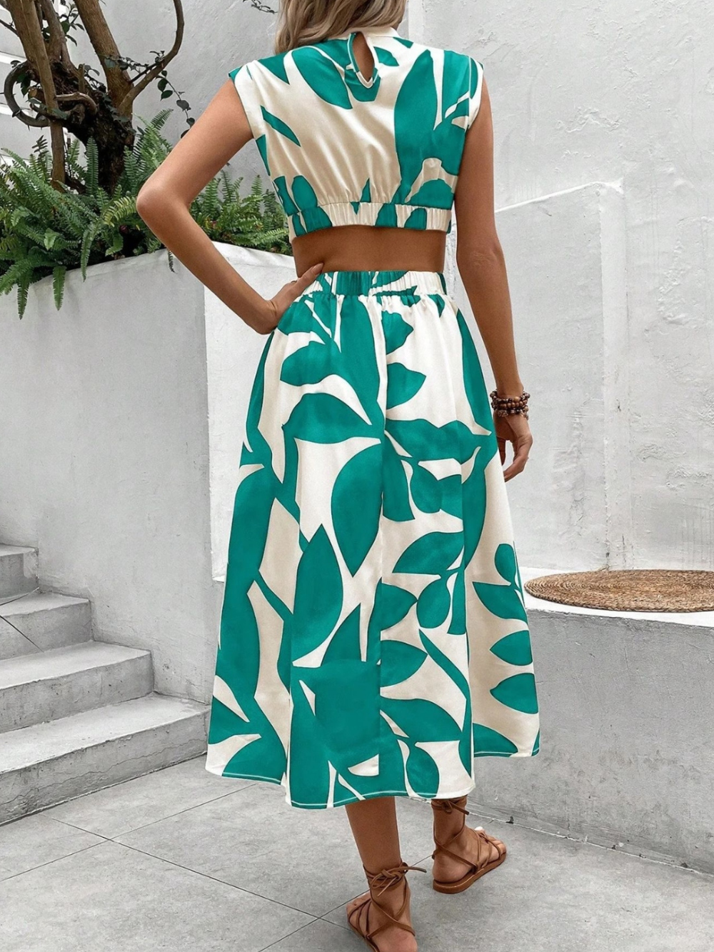 Solvivra Side Muse Cutout Midi Dress